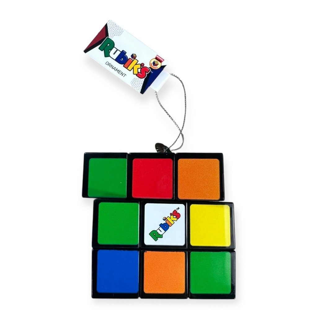 Rubiks Ornament Cube Mini Puzzle Christmas‎ Holiday Decoration New Tag